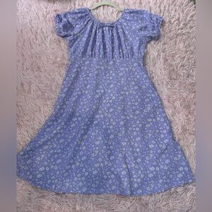 wonder nation Lavender Floral Puff-Sleeve Dress